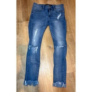 Express Jeans Cropped High Rise Skinny Stretch Size 8